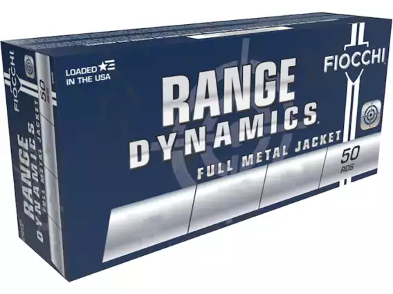 Fiocchi Range Dynamics Ammunition 32 ACP 73 Grain Full Metal Jacket 500 Round